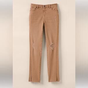 Good Hart Matilda Jane Womens Sandstone Jeans Size 12 Tan Neutral Denim Straight